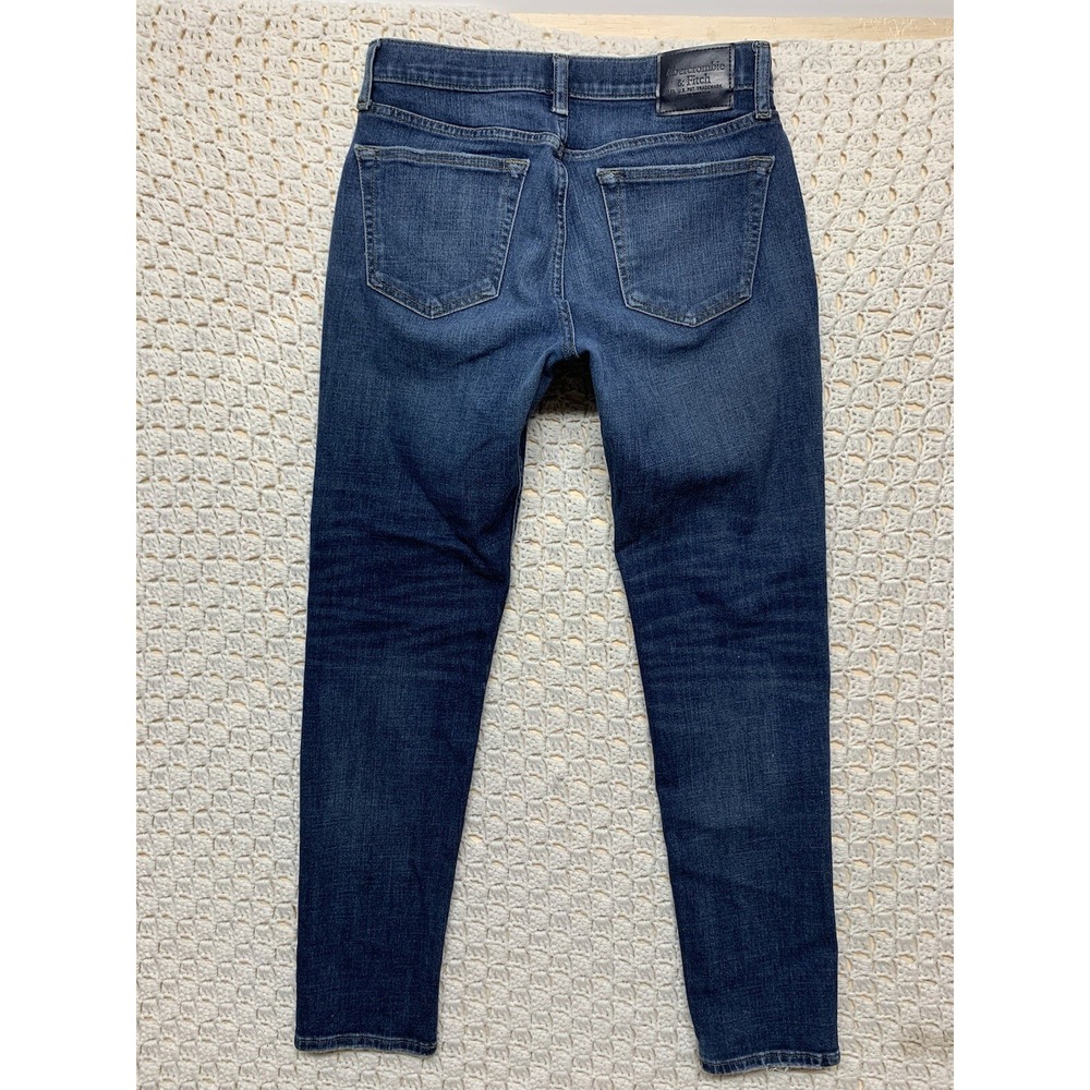 Abercrombie Fitch Jeans Men's Tag 30x32‎ Approx 30x30 Skinny Stretch Blue Denim - Picture 6 of 12